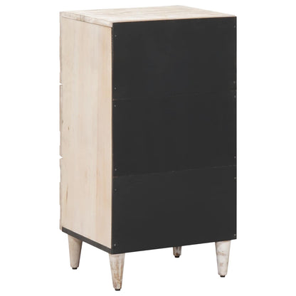 Sideboard with Drawer White 40 x 33.5 x 75 cm Solid Mango Wood