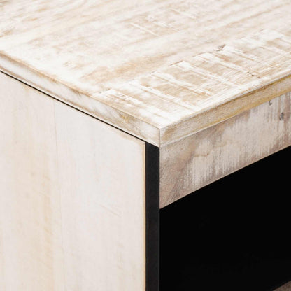 Sideboard with Storage White 60 x 33.5 x 75 cm Solid Mango Wood