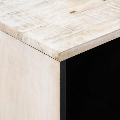Sideboard with Storage White 80 x 33.5 x 75 cm Solid Mango Wood