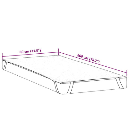 Mattress Protector White 80x200 cm Waterproof