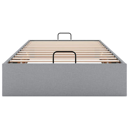 Ottoman Bed Frame without Mattress Light Grey Single Fabric