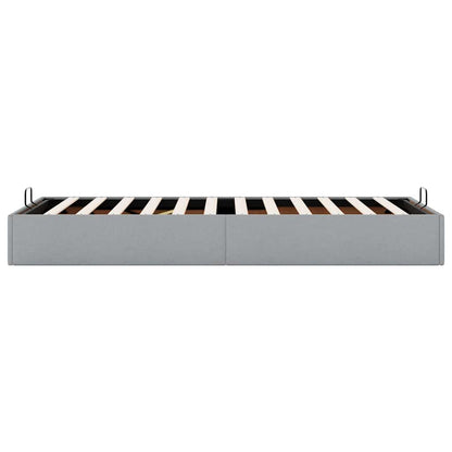 Ottoman Bed Frame without Mattress Light Grey Single Fabric