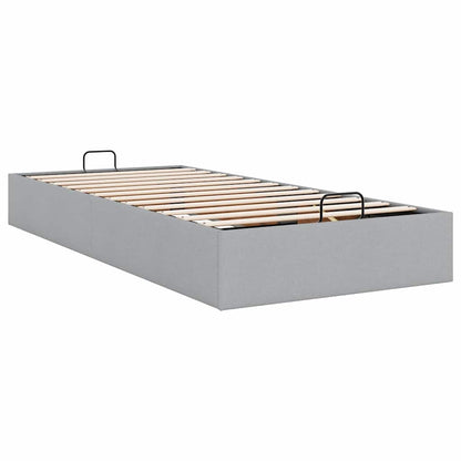 Ottoman Bed Frame without Mattress Light Grey Single Fabric