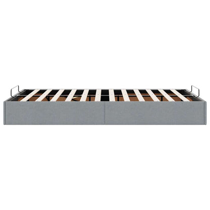 Ottoman Bed Frame without Mattress Light Grey Double Fabric