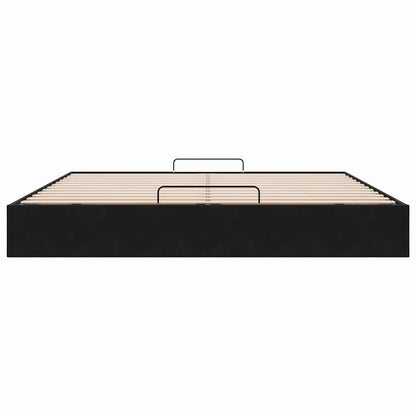 Ottoman Bed Frame No Mattress Black Super King Velvet