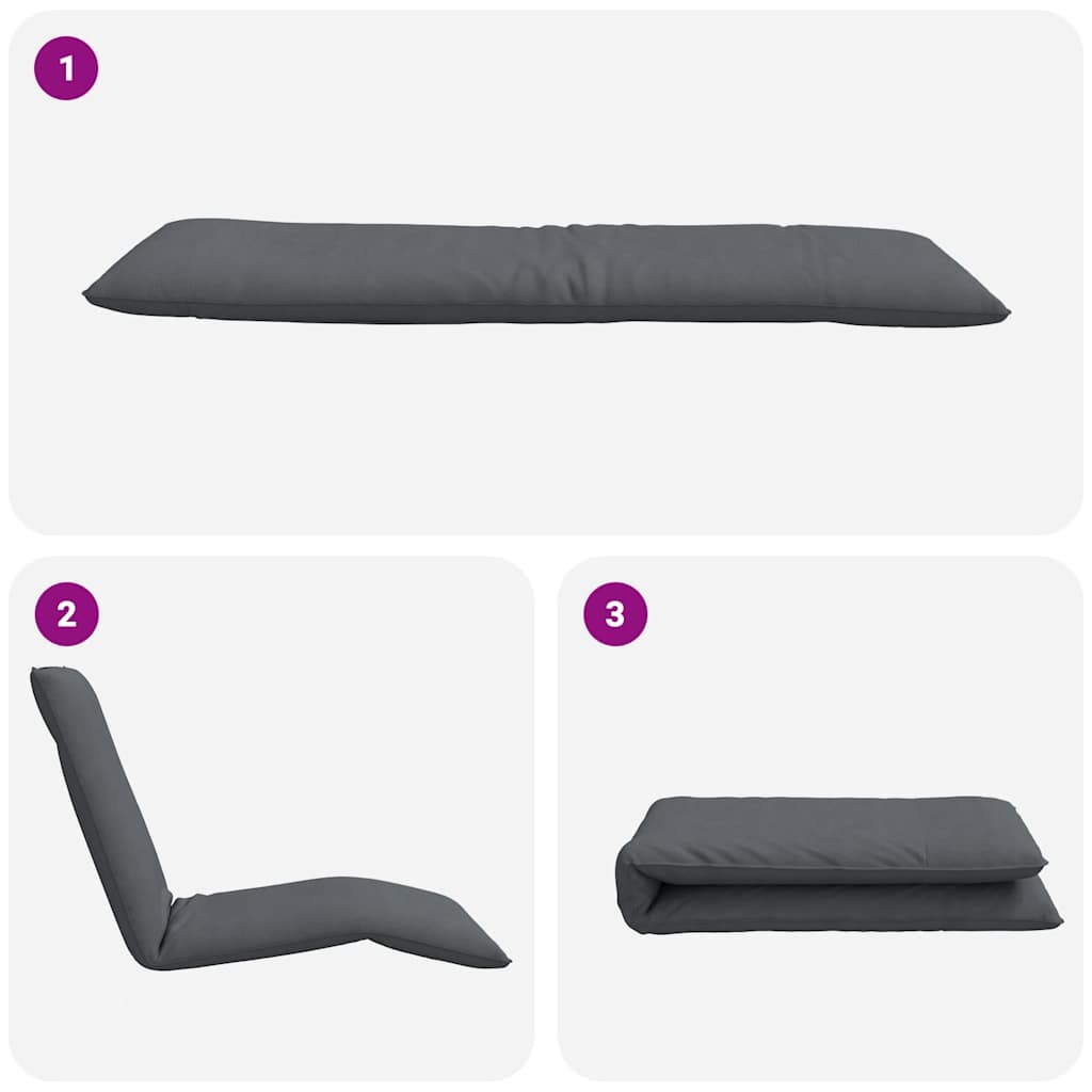 Sun Lounger Gray Oxford fabric, metal, foam Large Collapsible