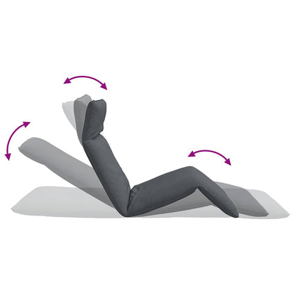 Sun Lounger Gray Oxford fabric, metal, foam Large Collapsible