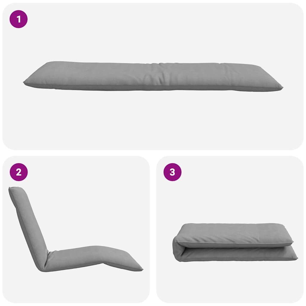 Sun Lounger Grey Oxford fabric (100% polyester), metal, foam