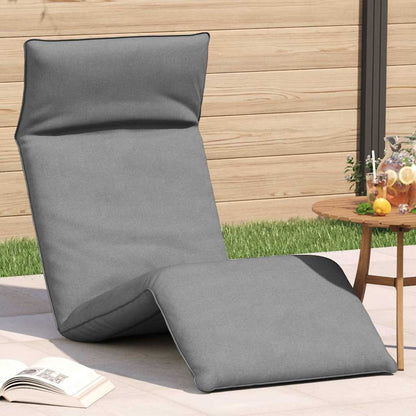 Sun Lounger Grey Oxford fabric (100% polyester), metal, foam
