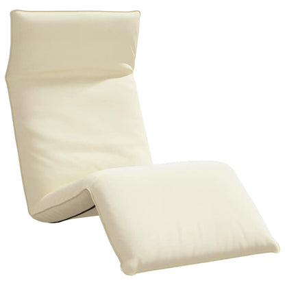 Sun Lounger Cream Oxford fabric, metal Extra Long Foldable