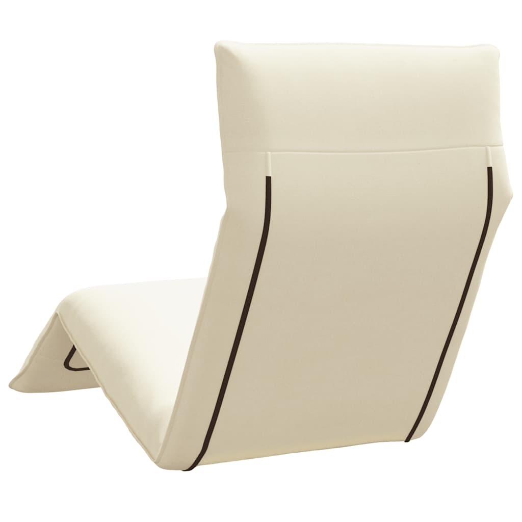Sun Lounger Cream Oxford fabric, metal Extra Long Foldable