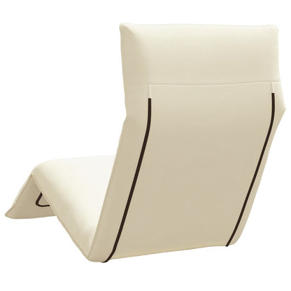 Sun Lounger Cream Oxford fabric, metal Extra Long Foldable