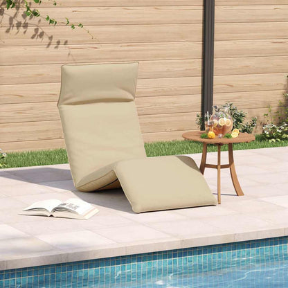 Sun Lounger Beige Oxford fabric 100% polyester, metal frame