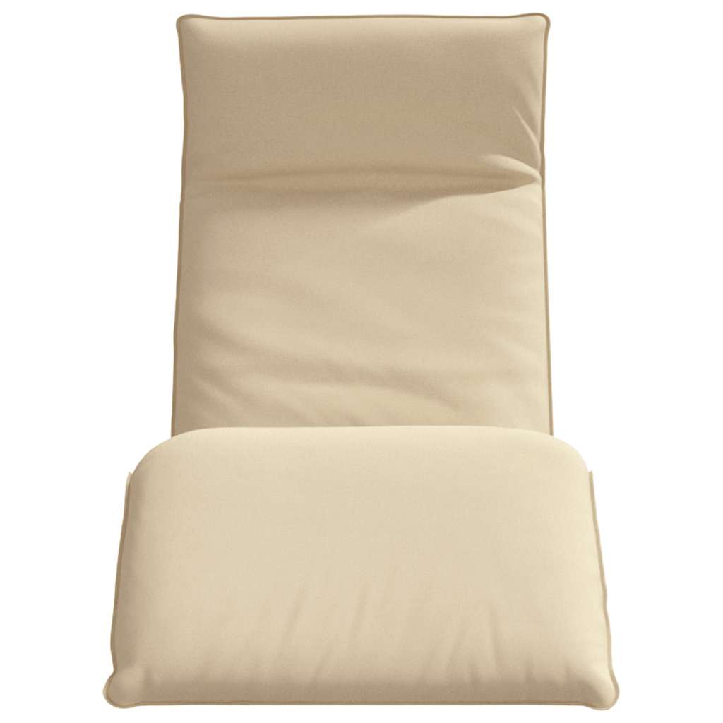 Sun Lounger Beige Oxford fabric 100% polyester, metal frame