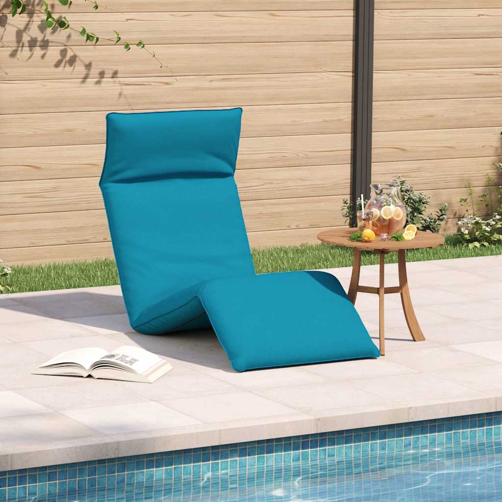 Folding Sun lounger Light Blue 68.9x21.3x3.3" Oxford Fabric
