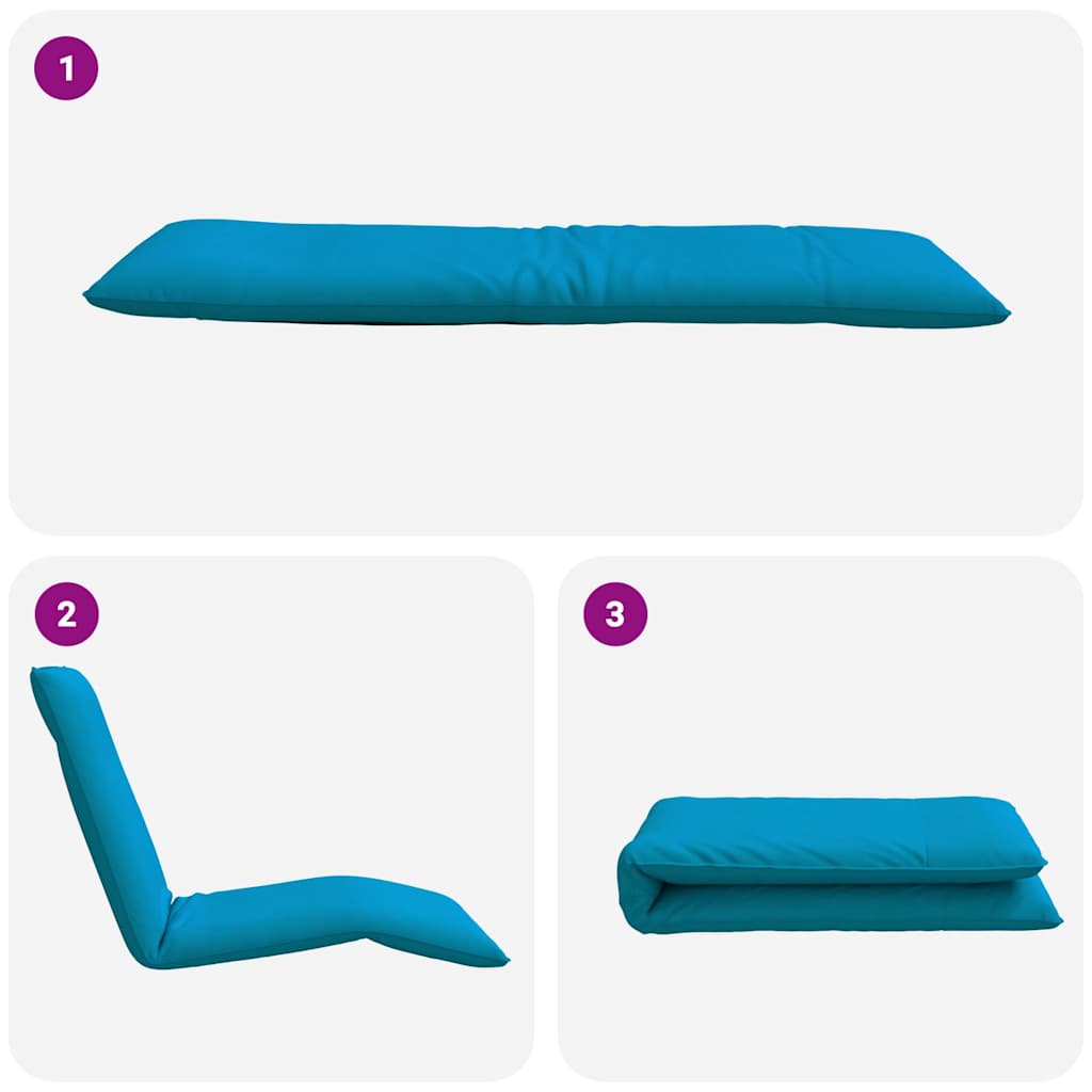 Folding Sun lounger Light Blue 68.9x21.3x3.3" Oxford Fabric