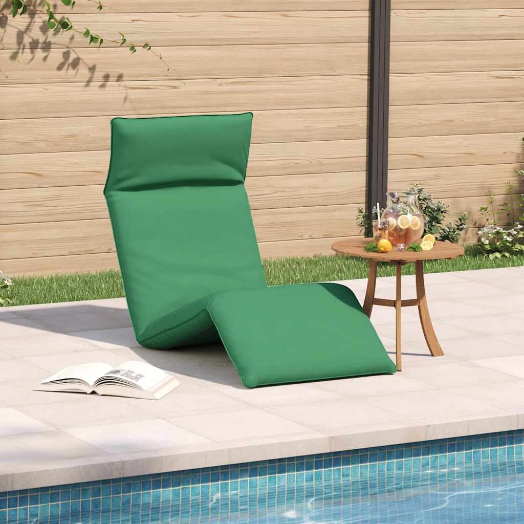 Folding Sun lounger Green 68.9x21.3x3.3" Oxford Fabric