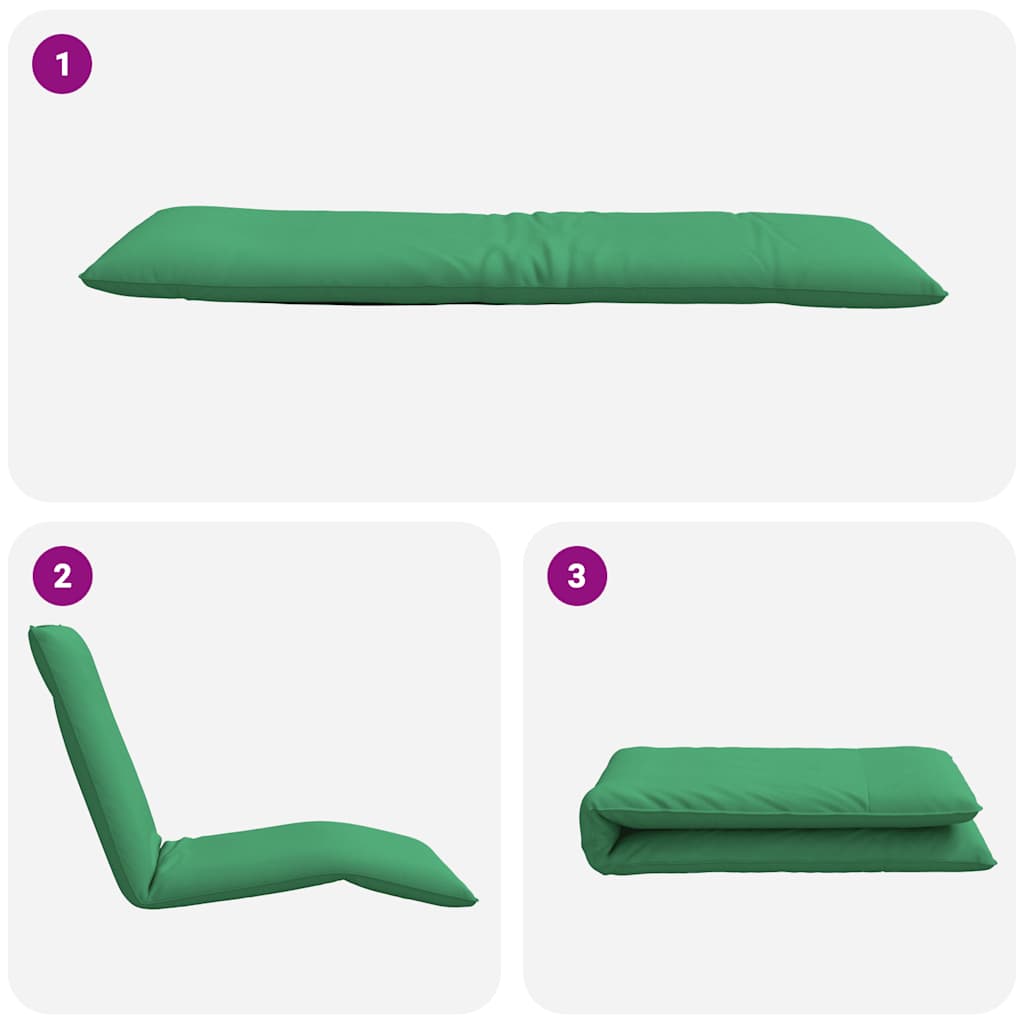 Folding Sun lounger Green 68.9x21.3x3.3" Oxford Fabric