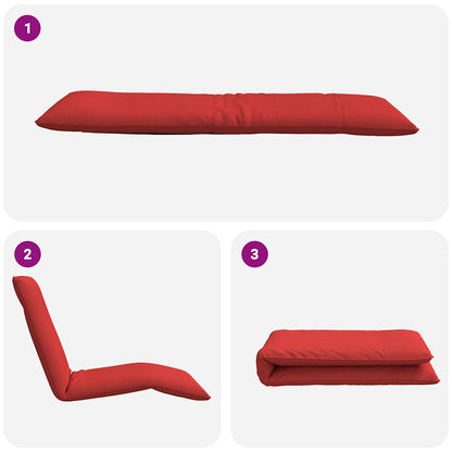 Folding Sun lounger Red 68.9x21.3x3.3" Oxford Fabric