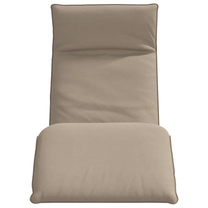 Folding Sun lounger Taupe 68.9x21.3x3.3" Oxford Fabric
