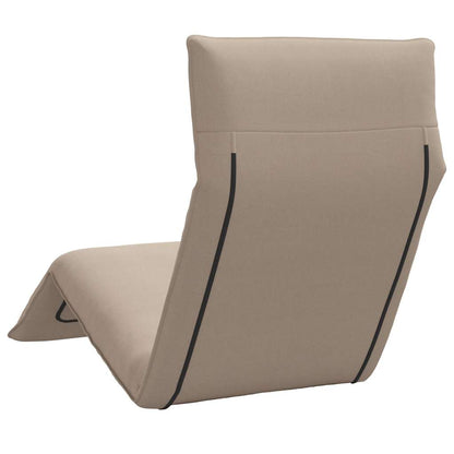 Folding Sun lounger Taupe 68.9x21.3x3.3" Oxford Fabric