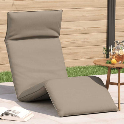Folding Sun lounger Taupe 68.9x21.3x3.3" Oxford Fabric