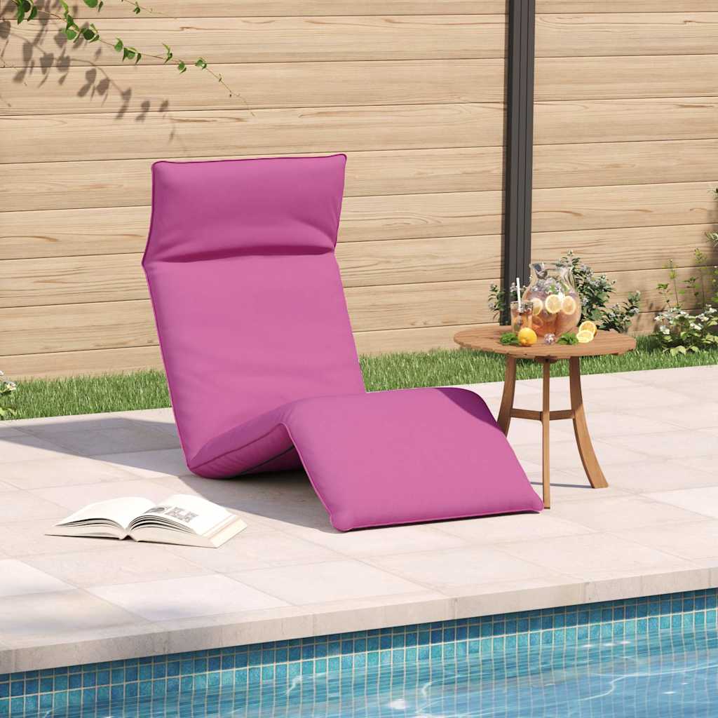 Folding Sun lounger Pink 175x54x8,5 cm Oxford Fabric