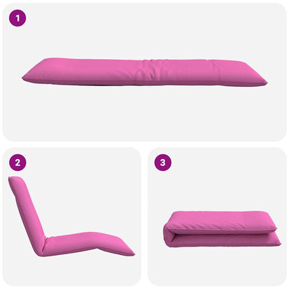 Folding Sun lounger Pink 175x54x8,5 cm Oxford Fabric