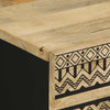 Bed Cabinet Black 50x33x62 cm Solid Rough Wood Mango