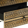 Bed Cabinet Black 50x33x62 cm Solid Rough Wood Mango