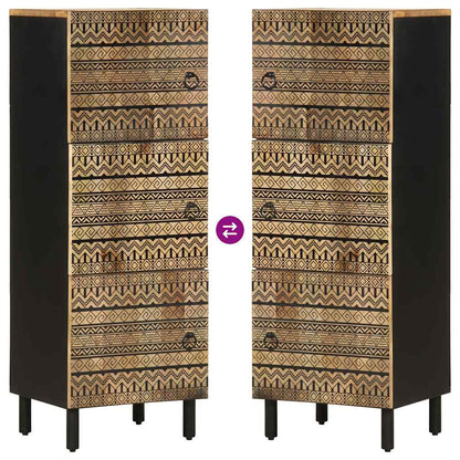 Highboard 40x33.5x110 cm Solid Rough Wood Mango
