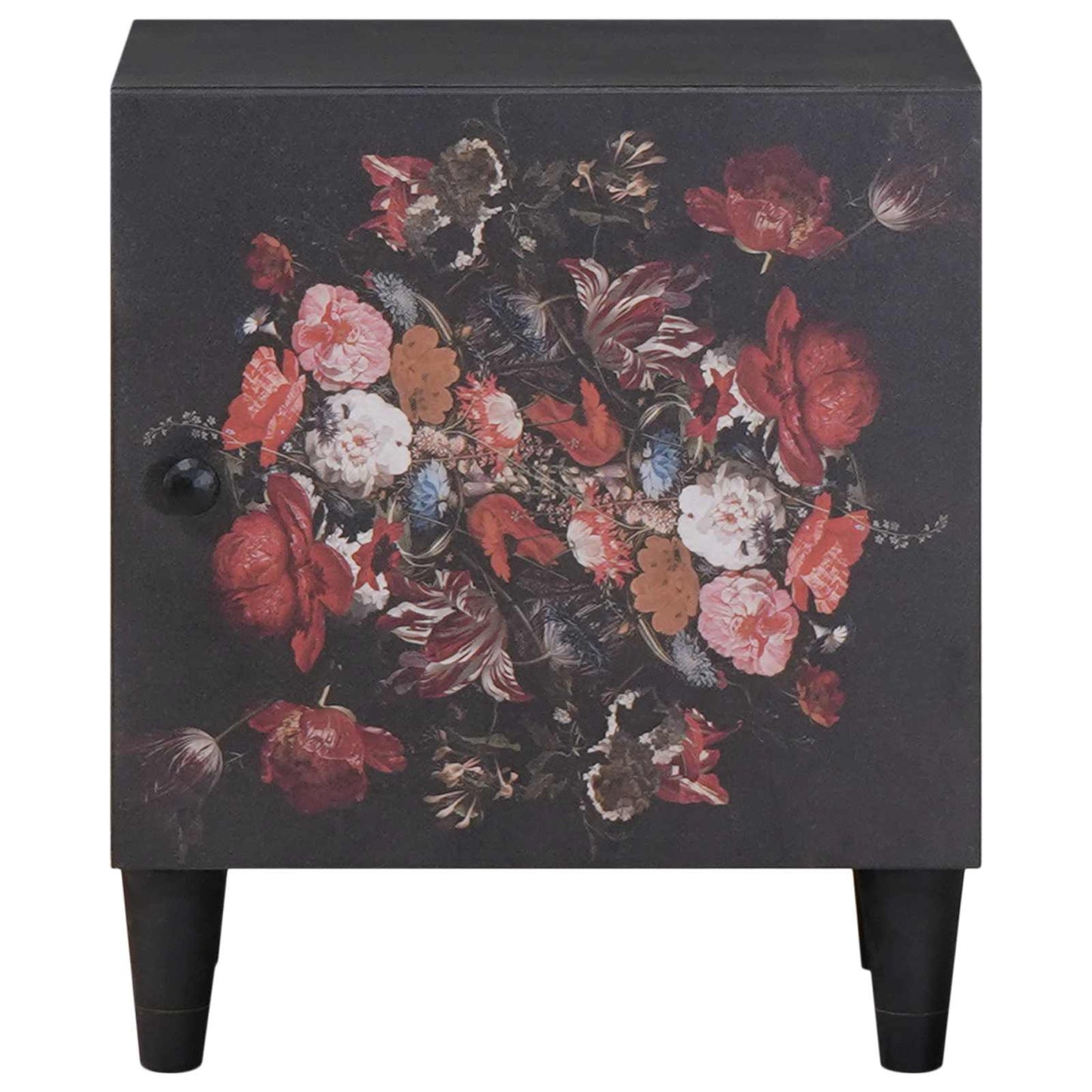 Bedside Cabinet with Door 2 pcs Black 40 x 33 x 46 cm