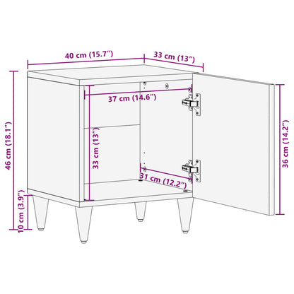 Bedside Cabinet with Door 2 pcs Black 40 x 33 x 46 cm