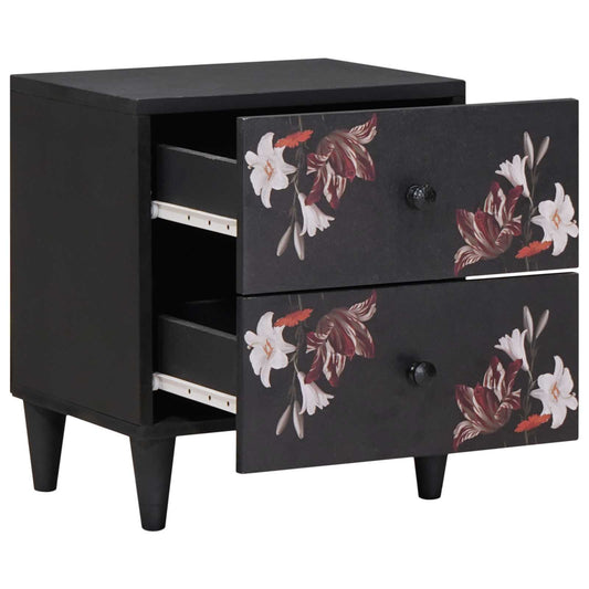 Bedside Table 2 pcs Brown 40 x 33.5 x 46 cm Solid Mango Wood