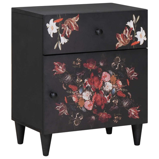 Bedside Table Multicolour 50 x 33 x 60 cm Solid Mango Wood