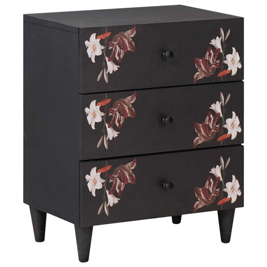 Bedside Table Multicolour 50 x 33 x 60 cm Solid Mango Wood