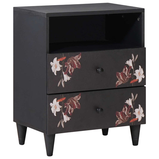 Bedside Table Multicolour 50 x 33 x 60 cm Solid Mango Wood