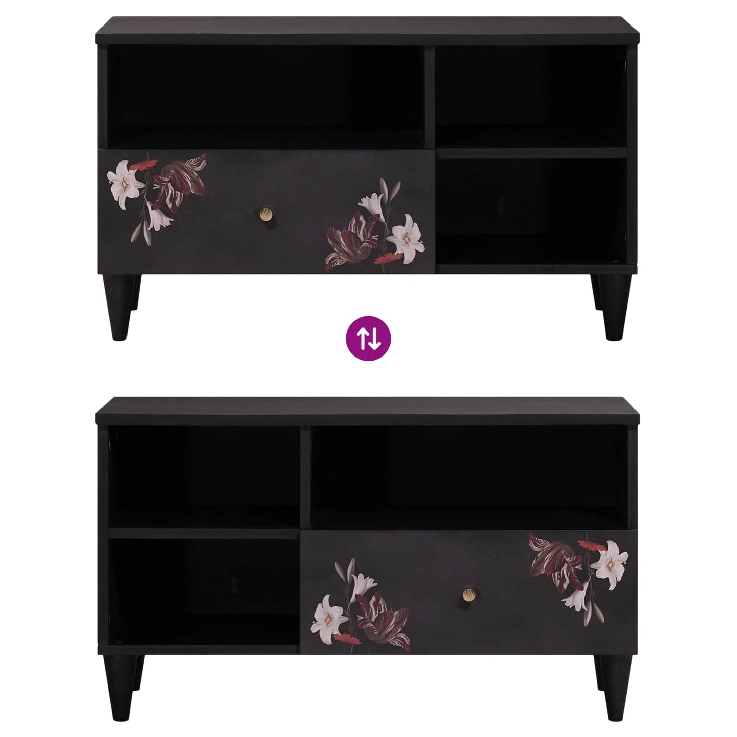 Storage Cabinets Multicolour 80 x 33.5 x 46 cm Solid Mango Wood