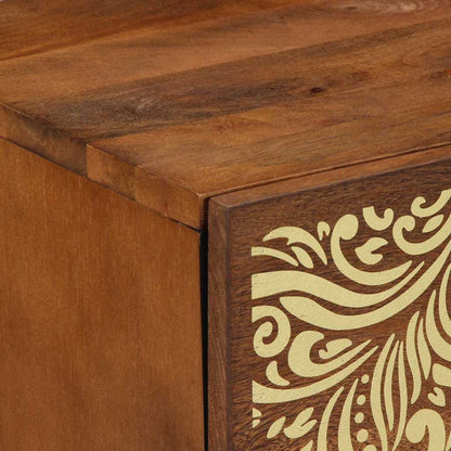 Bedside Cabinet with Door Honey Brown 40 x 33 x 46 cm