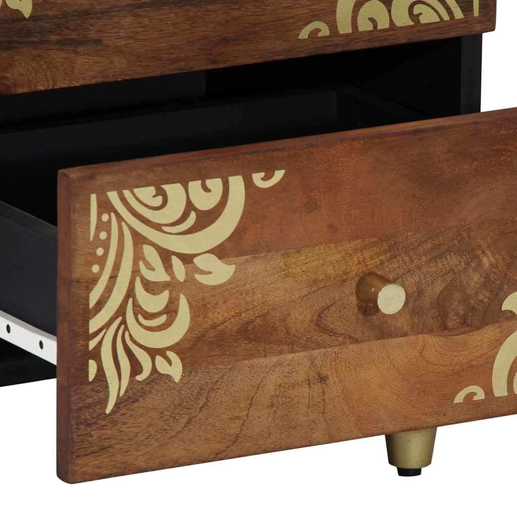Bedside Cabinet Honey Brown 40 x 33 x 46 cm Solid Mango Wood