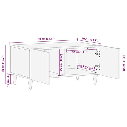 Coffee Table Honey Brown 80 x 50 x 40 cm Solid Mango Wood