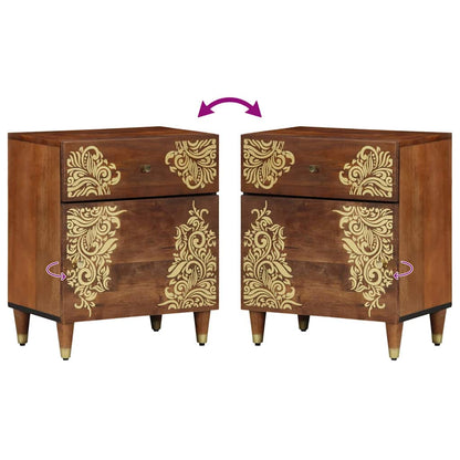Bedside Cabinet with Door Honey Brown 50 x 33 x 60 cm