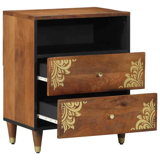 Bedside Cabinet Honey Brown 50 x 33 x 62 cm Solid Mango Wood
