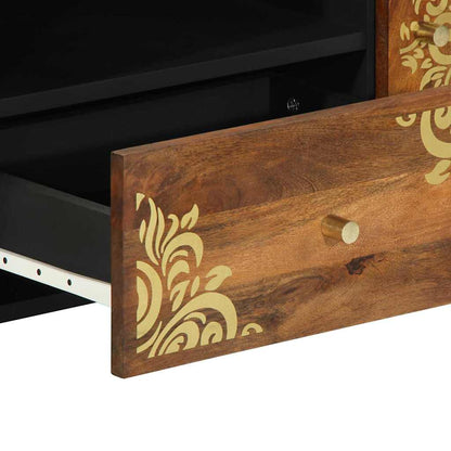 TV Cabinet Honey Brown 105 x 33 x 46 cm Solid Mango Wood