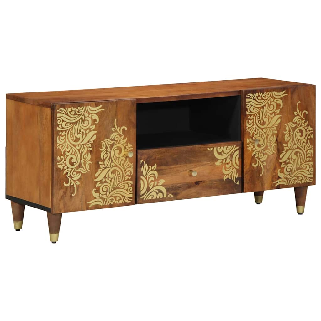 TV Cabinet Honey Brown 105 x 33 x 46 cm Solid Mango Wood