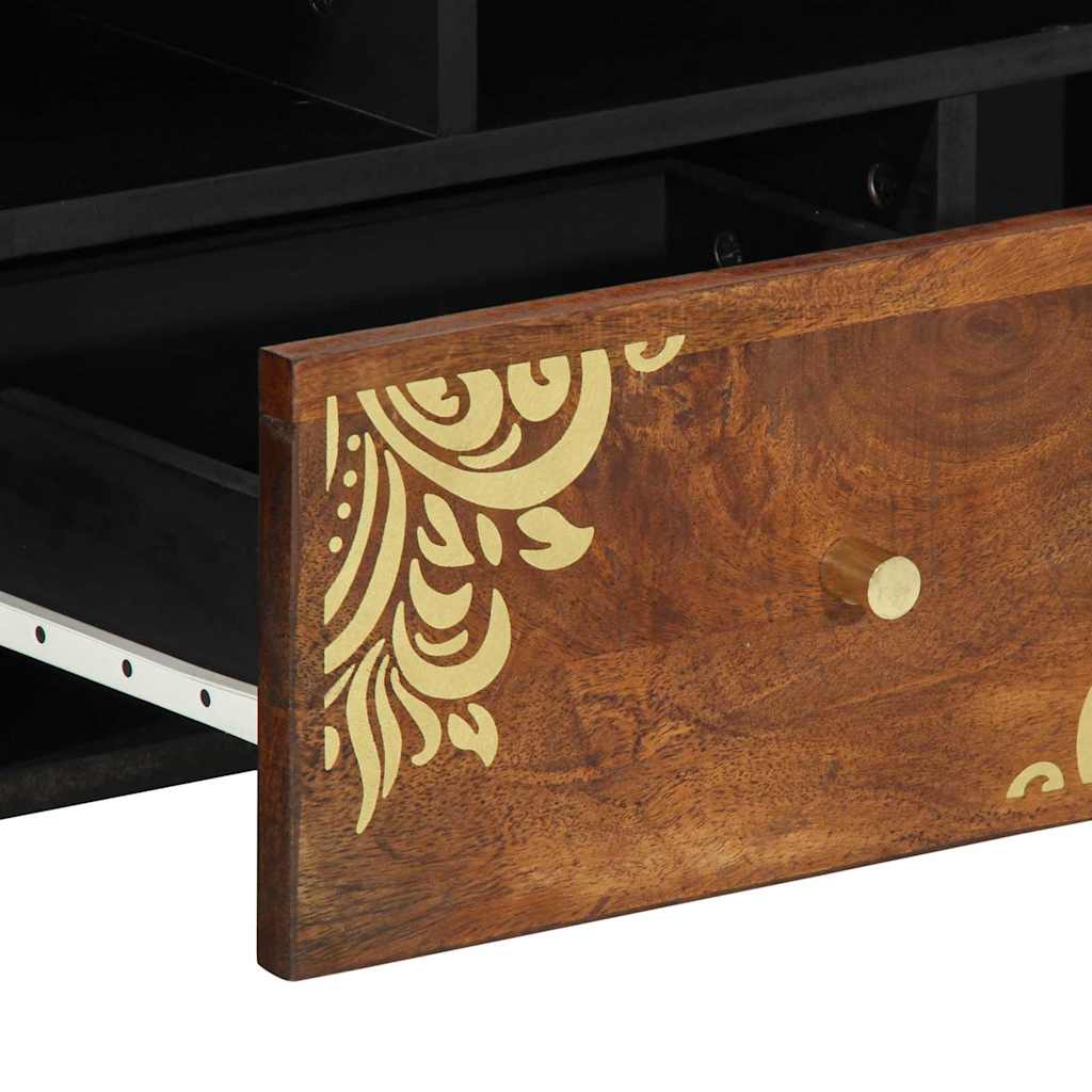 TV Cabinet Honey Brown 100 x 33 x 46 cm Solid Mango Wood