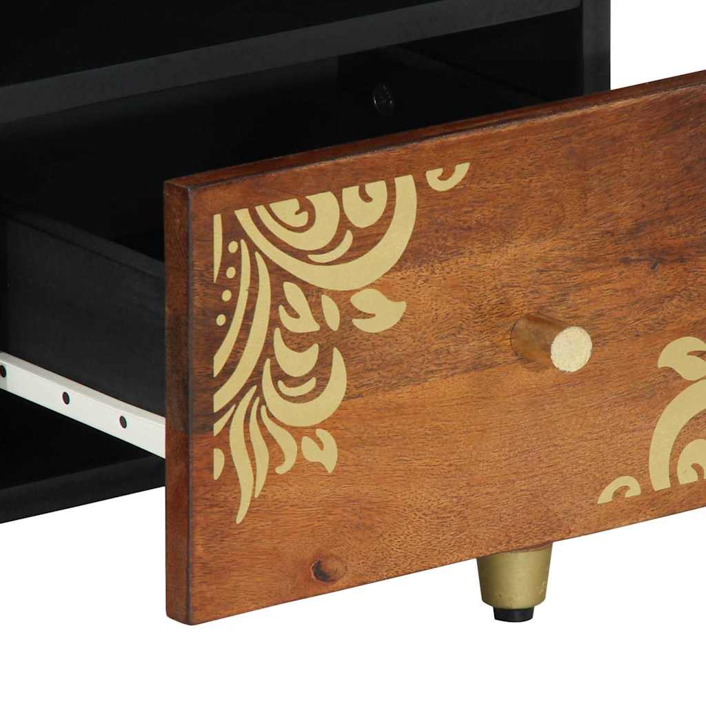TV Cabinet Honey Brown 100 x 33 x 46 cm Solid Mango Wood