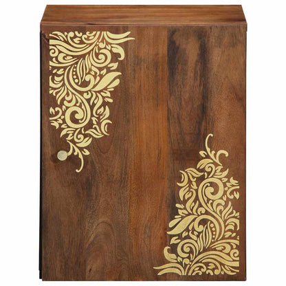 Wall Cabinet Honey Brown 38 x 33 x 48 cm Solid Mango Wood
