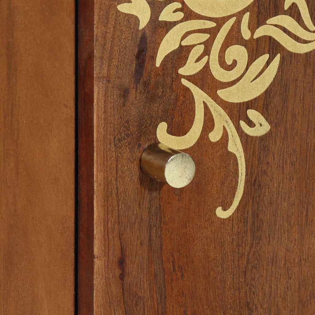 Sideboard with Shelf Brown 40 x 33 x 75 cm Solid Mango Wood
