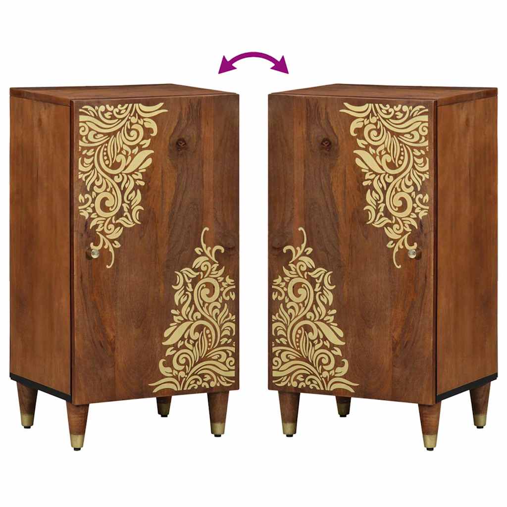 Sideboard with Shelf Brown 40 x 33 x 75 cm Solid Mango Wood